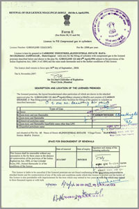 Department of Explosives approval